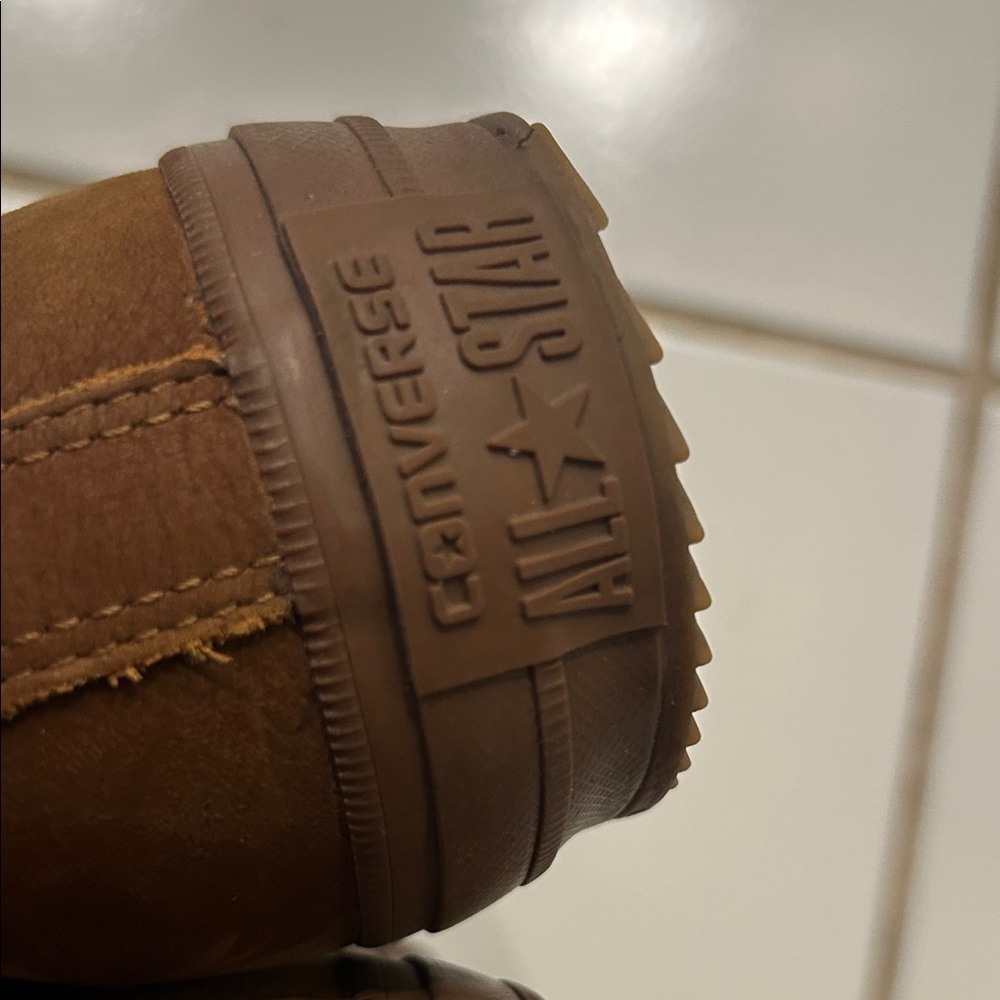 Men's Classic Brown High-Top Sneakers - Picture 6 of 7
